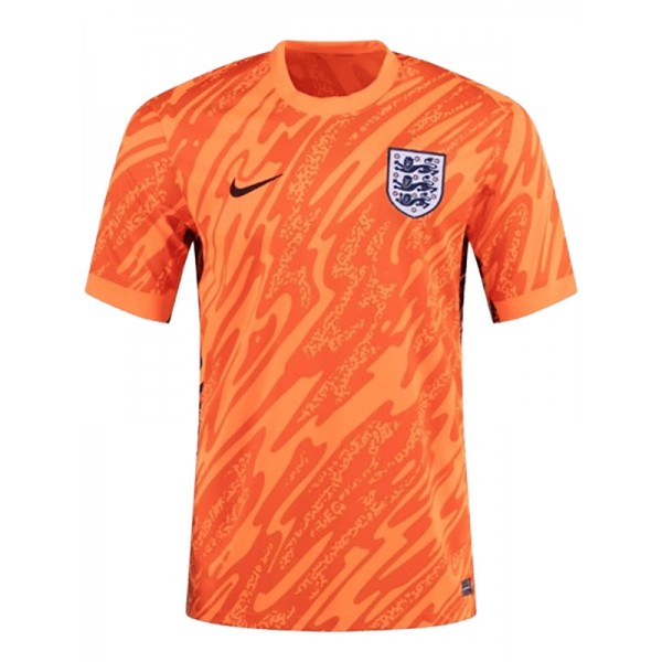 England goalkeeper jersey orange soccer uniform men's football kit sports top shirt 2024-2025